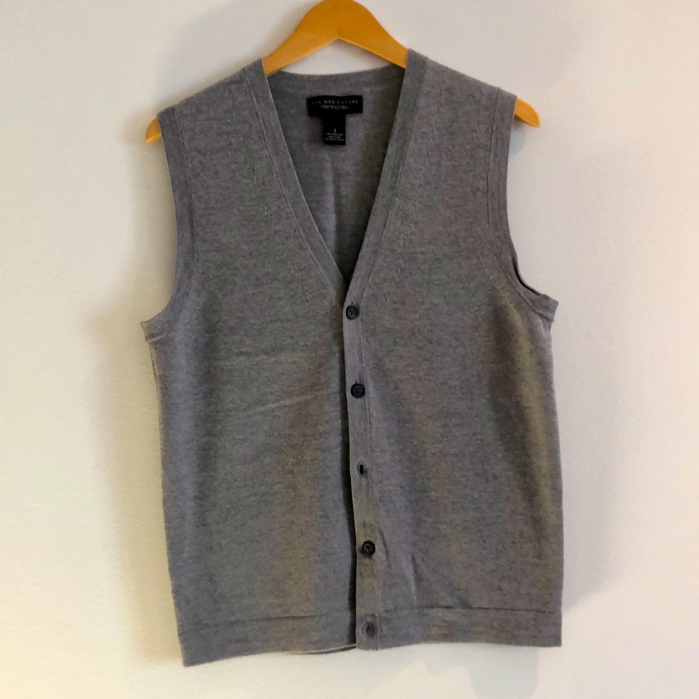 Mens heather grey sweater vest